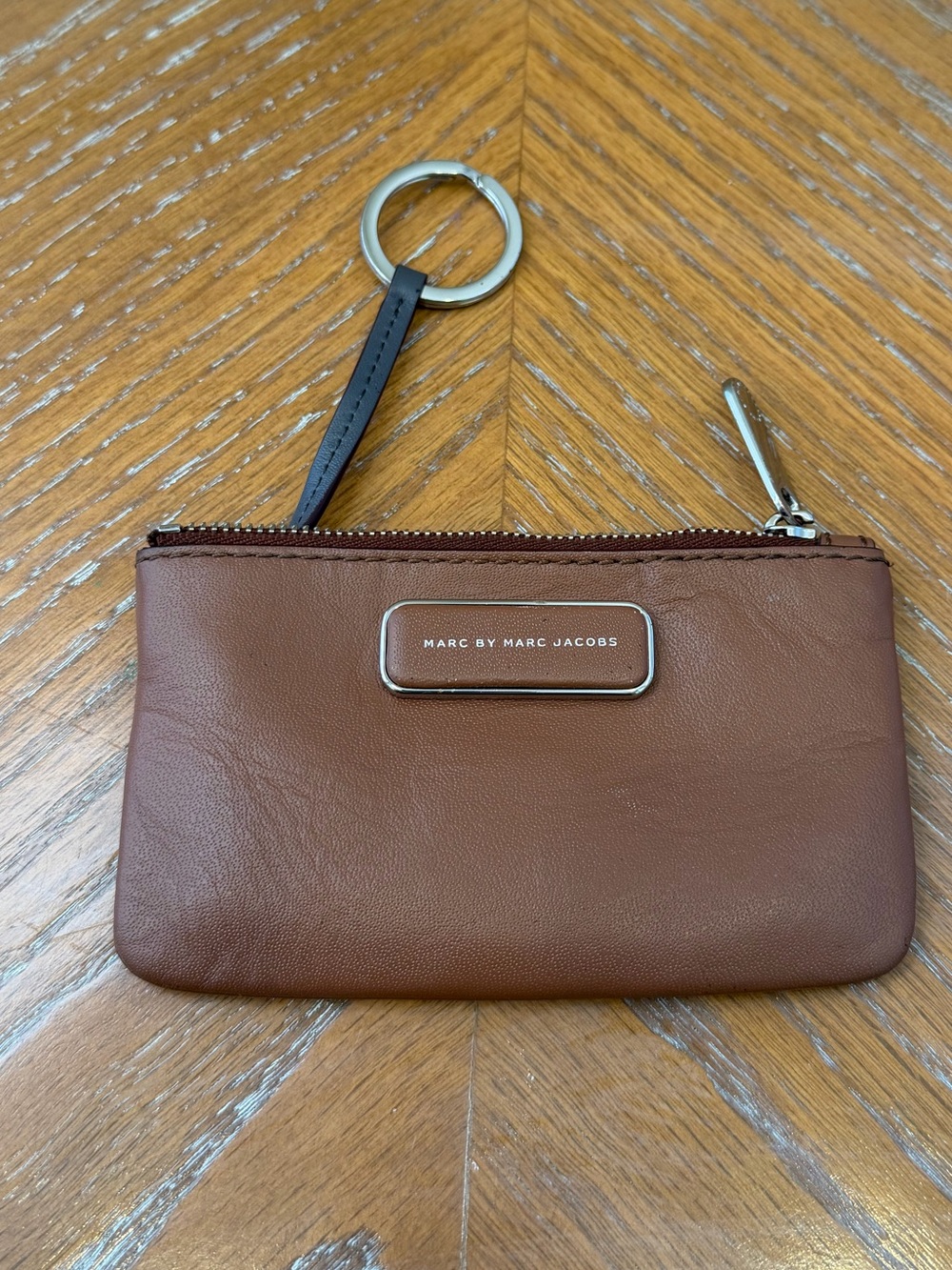 Marc by Marc Jacobs Brown Smooth Leather Keychain Wallet Pouch